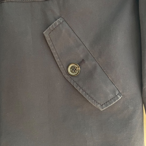 Brooks Brothers | Red Fleece Navy Cotton Parka Trench Jacket Drawstring Waist 12 - Picture 5 of 14